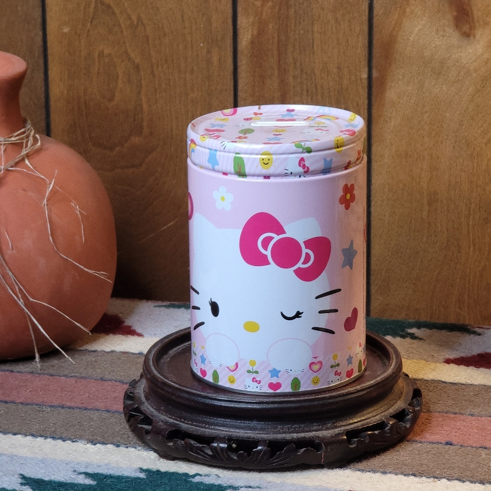 Hello Kitty branded recycled steel tin piggy bank